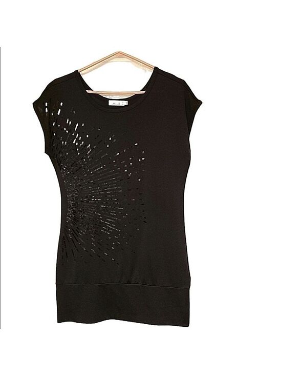 Ricki's Dresses & Skirts - Y2K Sequin Fairycore Mini Shirt Dress Short Cap Sleeves Relaxed Fit Stretch